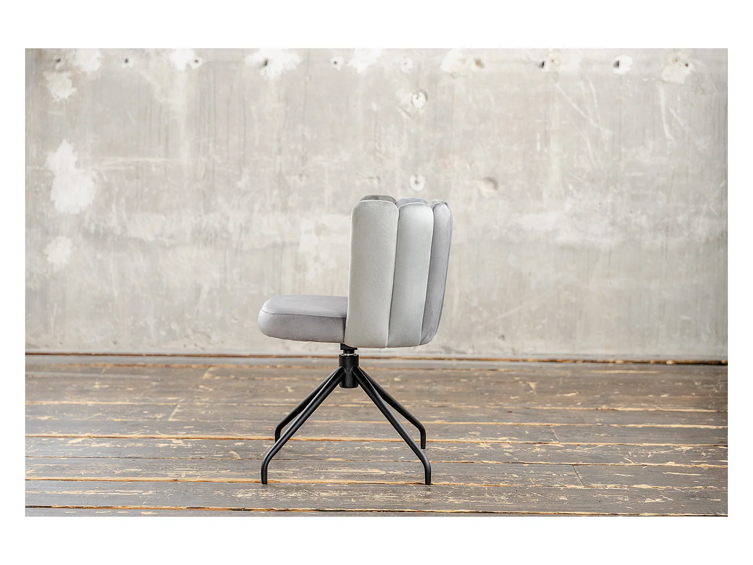 Chaise de salle à manger - Gris Velours - JADA