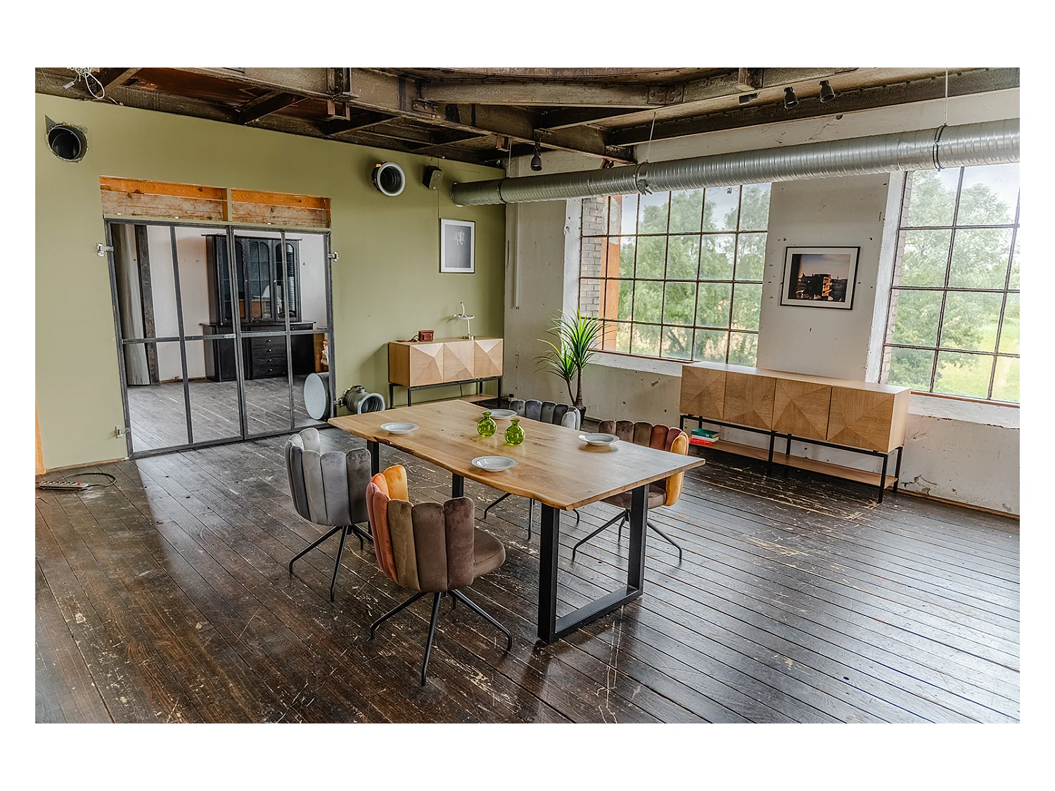 Chaise de salle à manger - Gris Velours - JADA