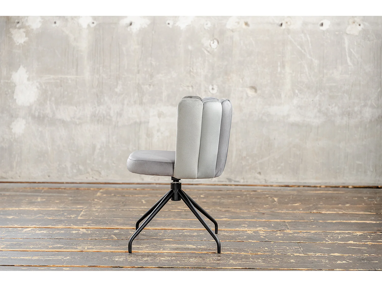 Chaise de salle à manger - Gris Velours - JADA