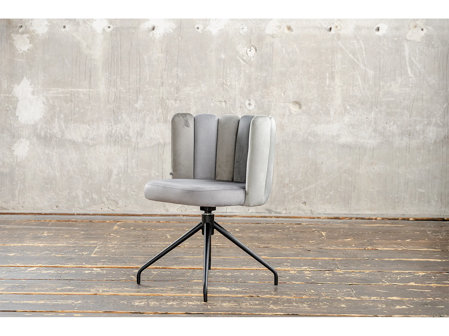 Esszimmerstuhl - Grau Velvet - JADA