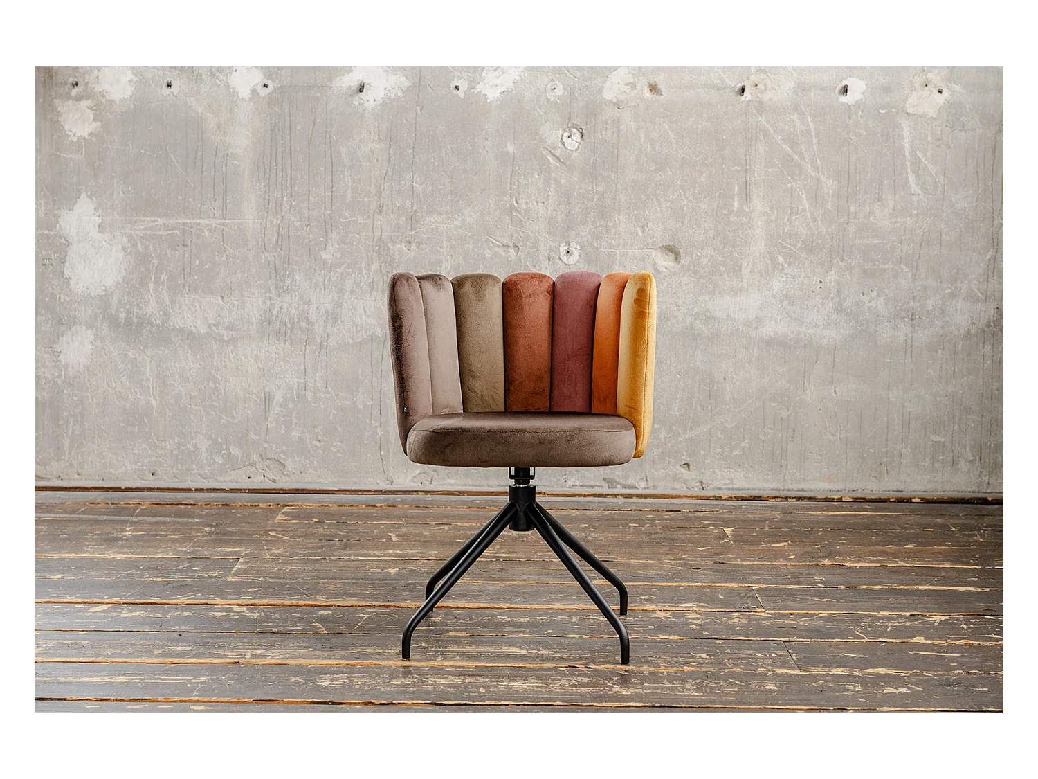 Chaise de salle à manger - marron Velours - JADA