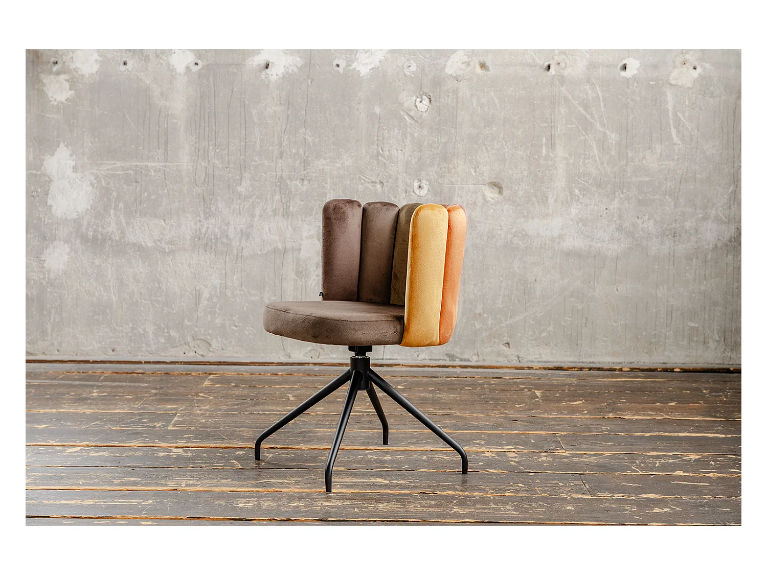 Chaise de salle à manger - marron Velours - JADA