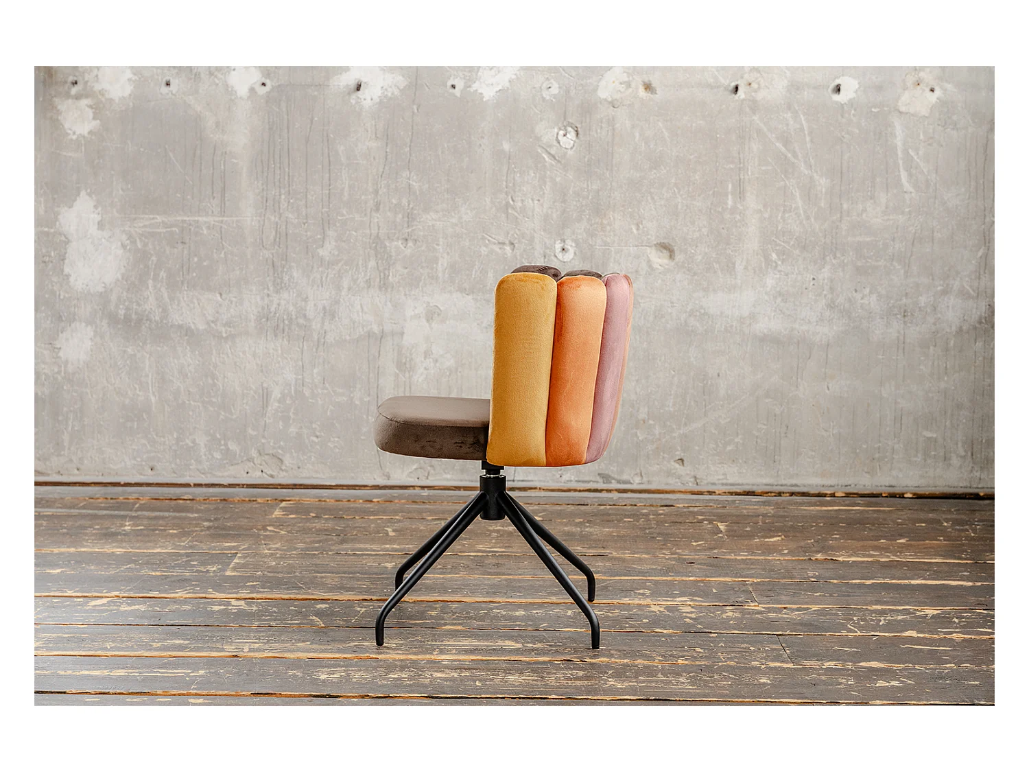 Chaise de salle à manger - marron Velours - JADA