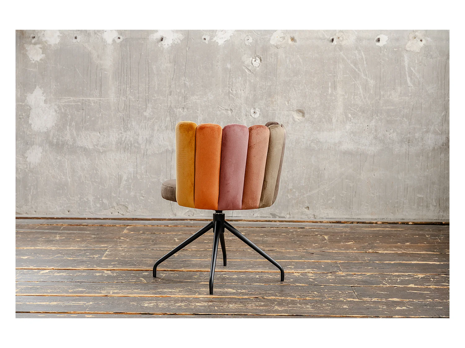 Chaise de salle à manger - marron Velours - JADA