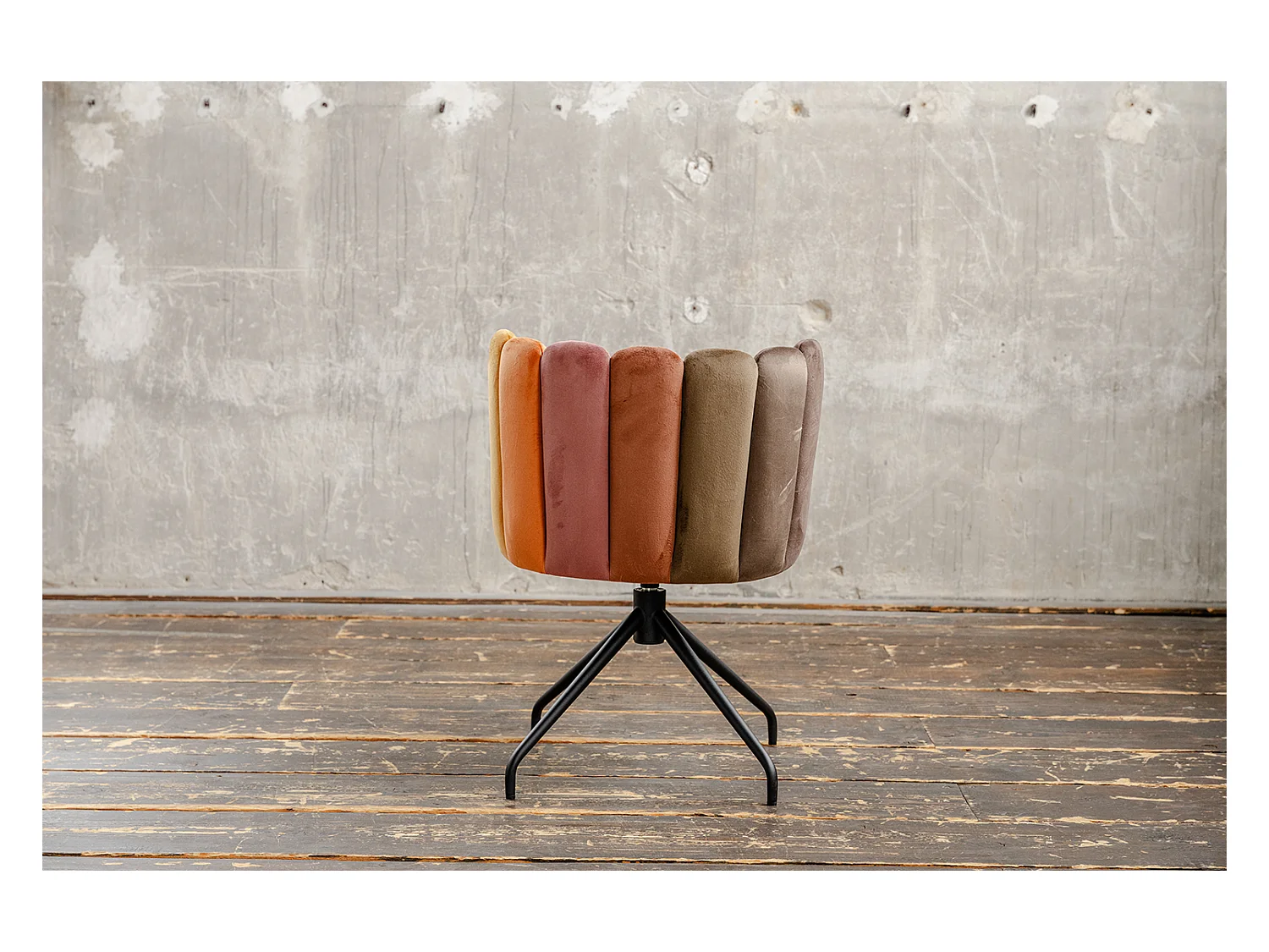 Chaise de salle à manger - marron Velours - JADA