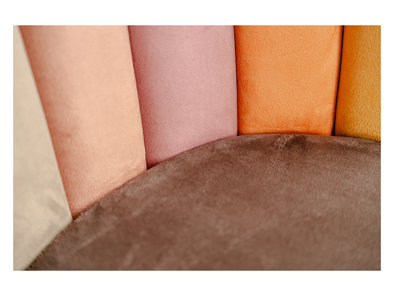 Chaise de salle à manger - marron Velours - JADA