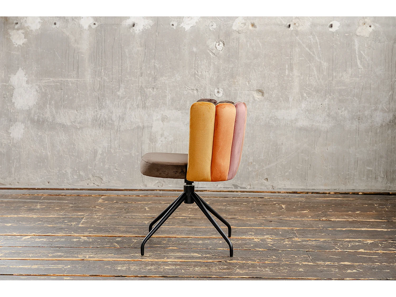 Chaise de salle à manger - marron Velours - JADA