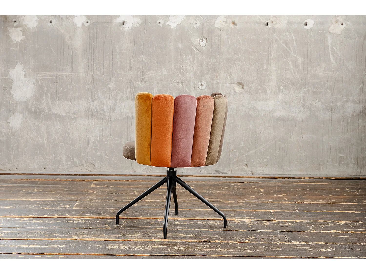 Chaise de salle à manger - marron Velours - JADA