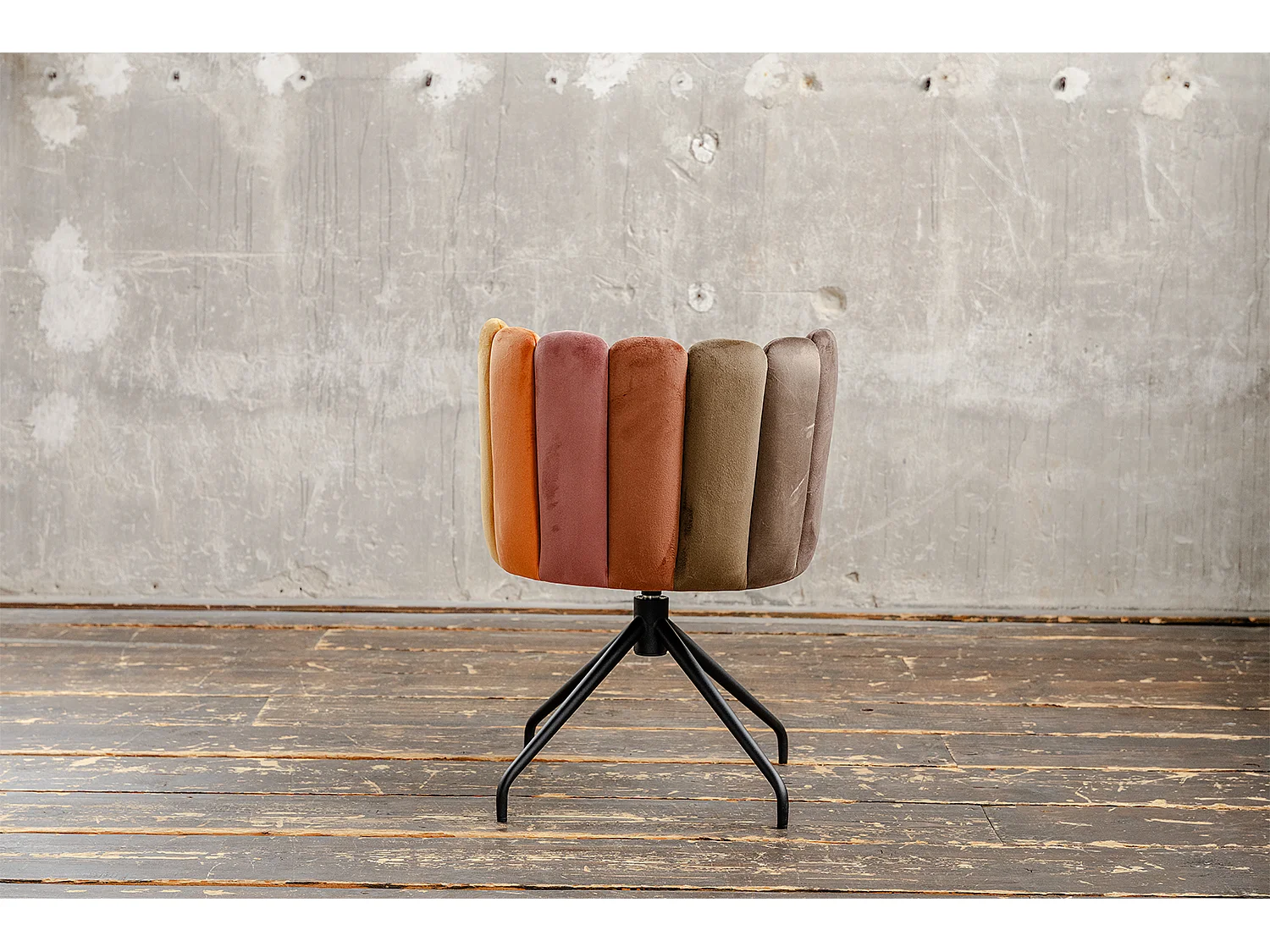 Chaise de salle à manger - marron Velours - JADA