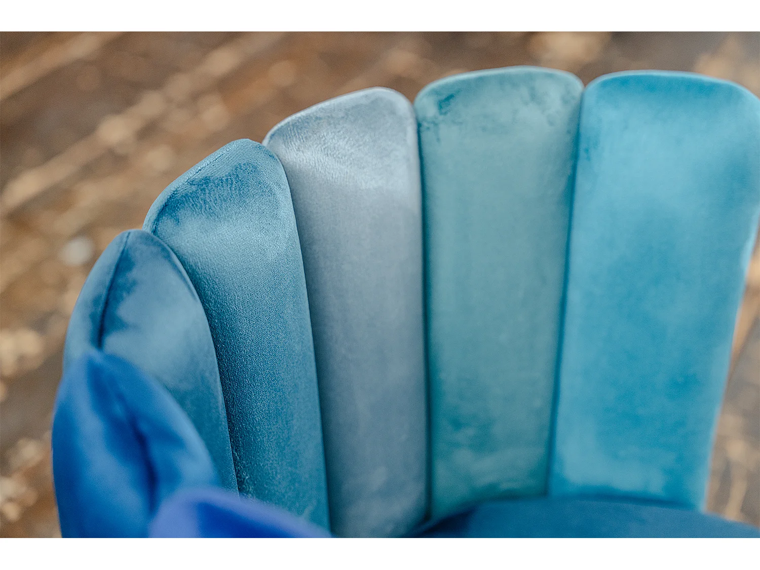 Chaise de salle à manger - Bleu Velours - JADA