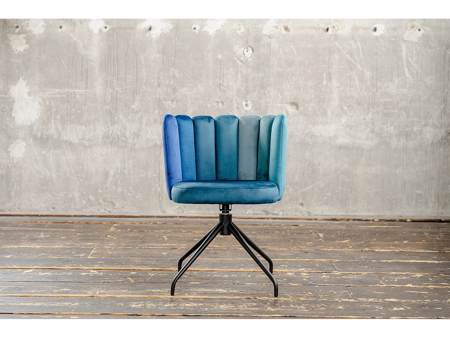 Esszimmerstuhl - Blau Velvet - JADA