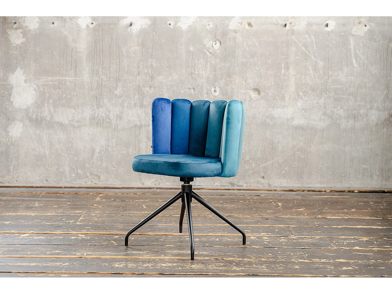 Esszimmerstuhl - Blau Velvet - JADA