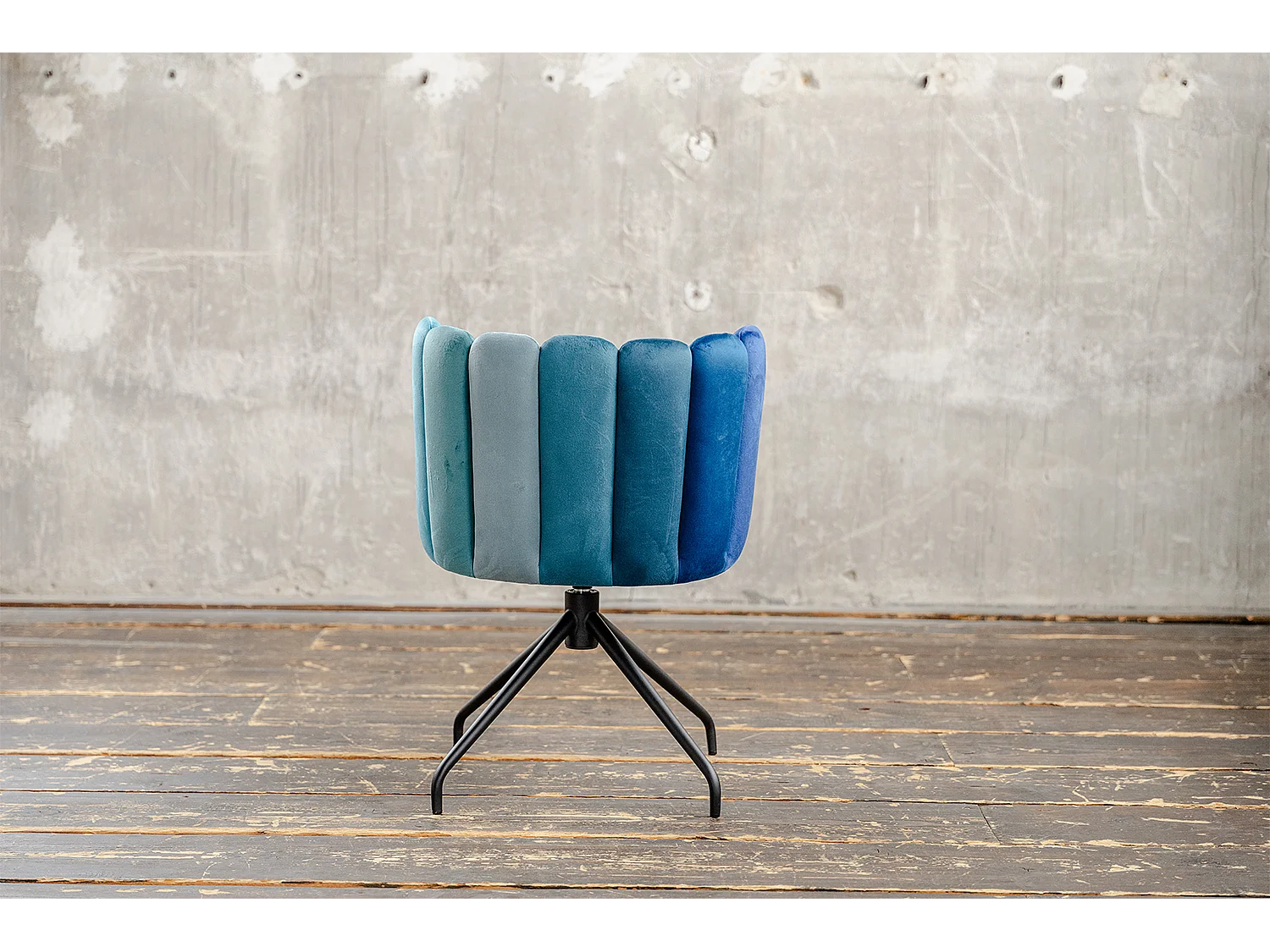 Esszimmerstuhl - Blau Velvet - JADA