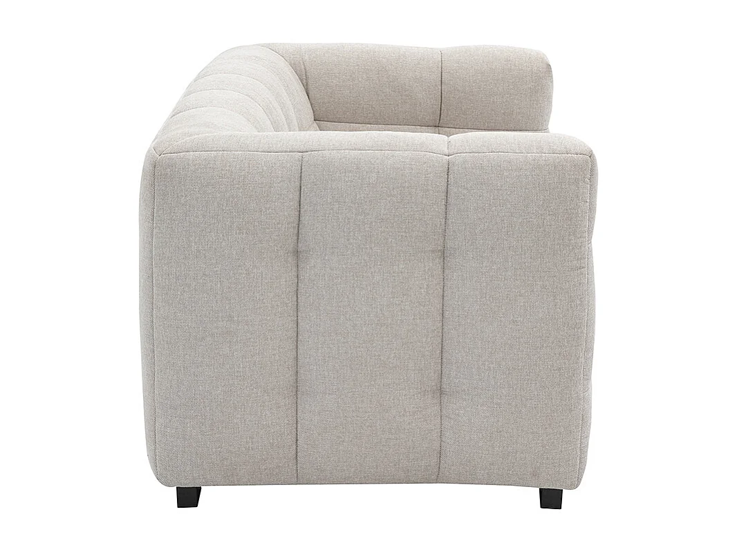 Canapé design 2 places en tissu effet velours texturé beige CORTO