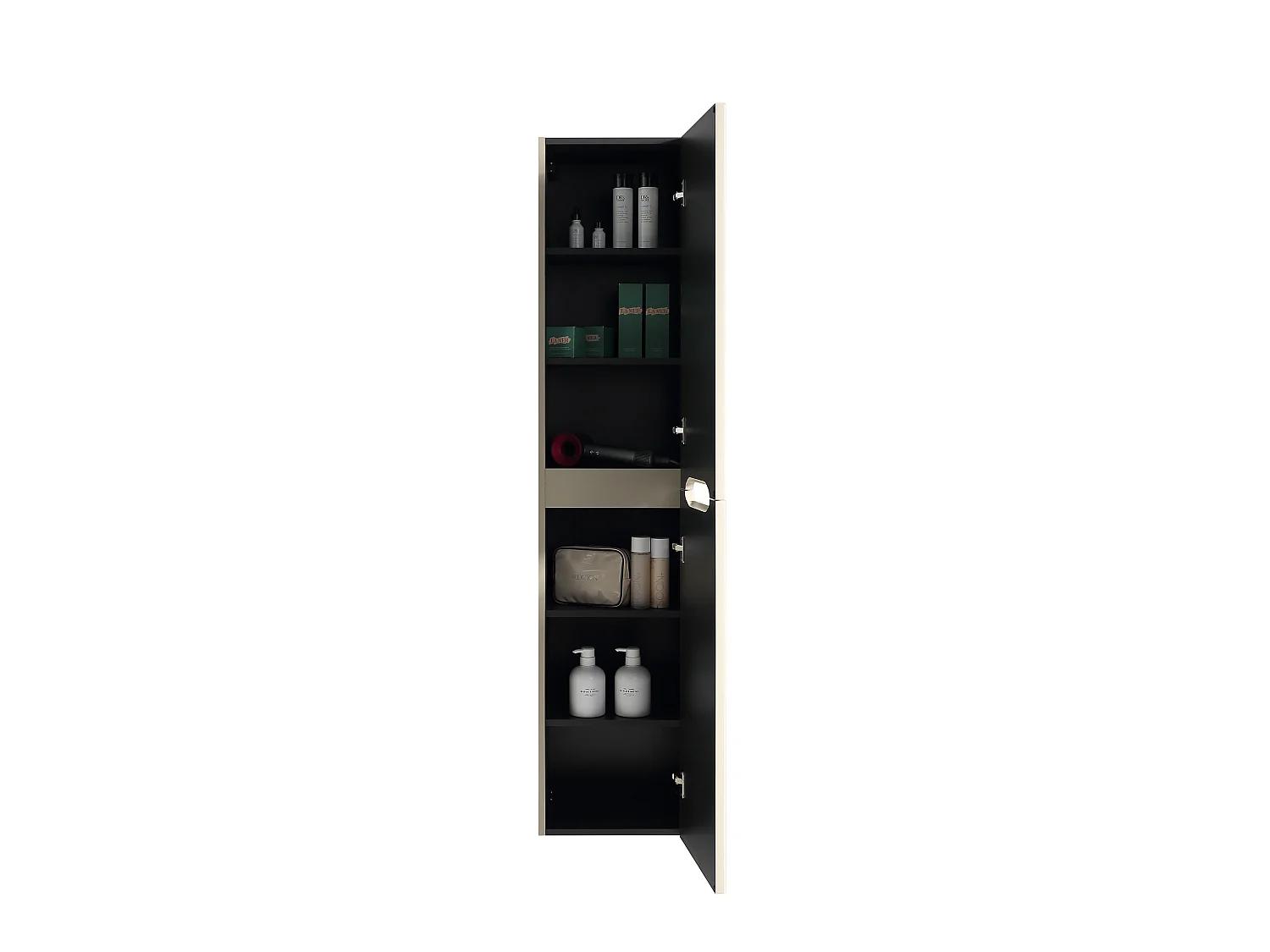 Colonne de salle de bain 160 cm amande Aquavenus