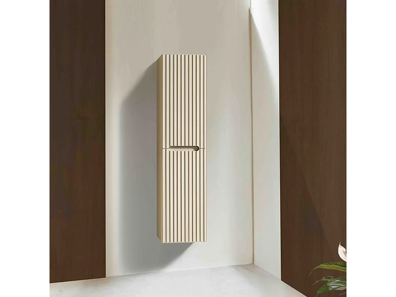Colonne de salle de bain 160 cm amande Aquavenus