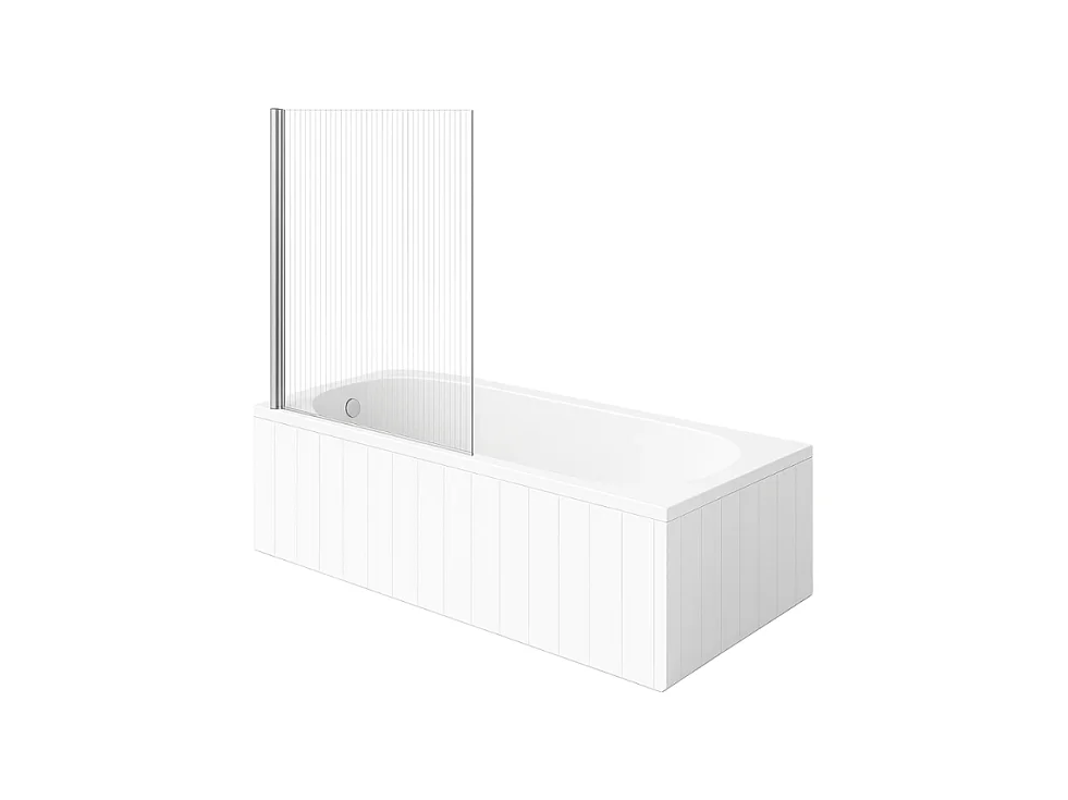 Baignoire droite 170x75 cm blanc VILLEROY & BOCH O.Novo + Mampara de baño AURYS Raywall