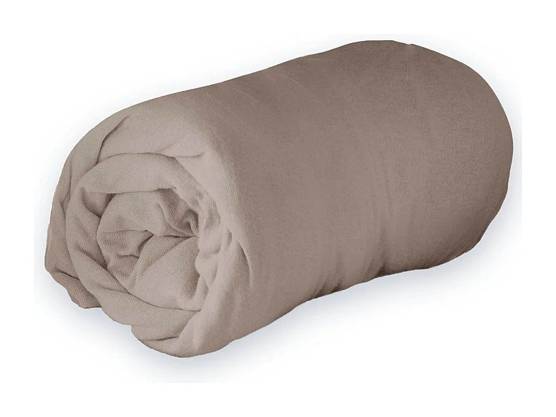 Drap Housse "Jersy" 140x190cm Sable