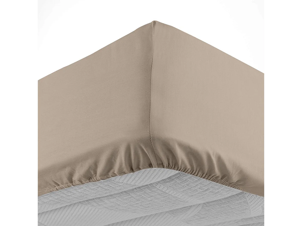 Drap Housse "Jersy" 160x200cm Sable