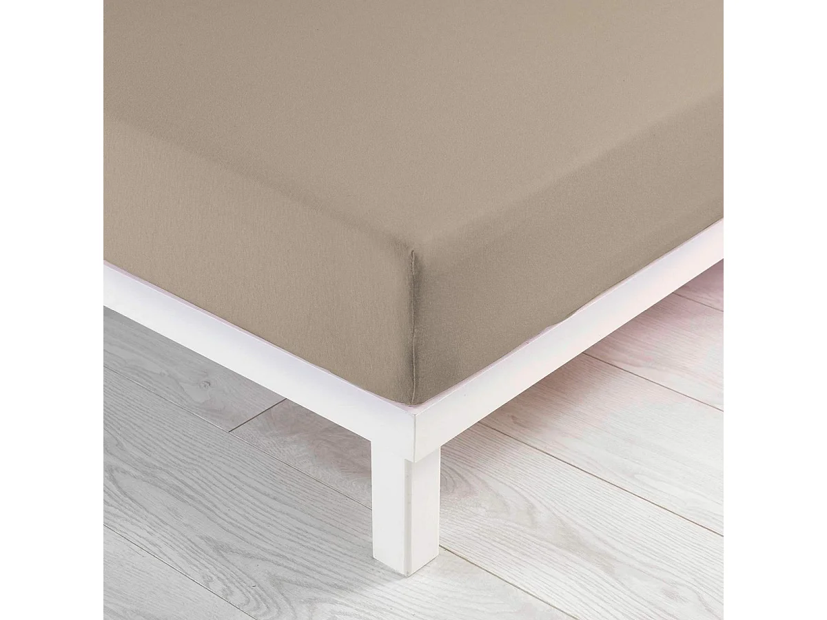 Drap Housse "Jersy" 160x200cm Sable