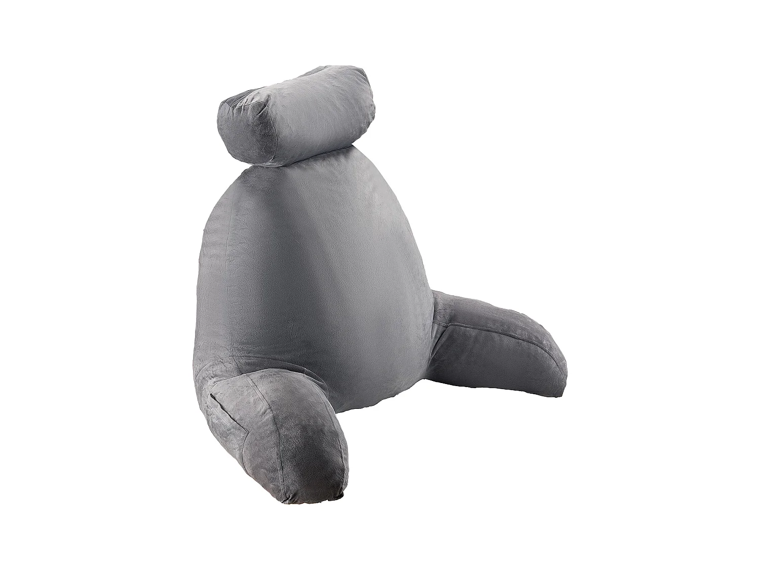 Grand Coussin de Lecture SucceBuy avec Appui-Tête Amovible, Coussin de Dossier avec 3 Poches, Housse en Velours Doux, Mousse à Mémoire de Forme Déchiquetée