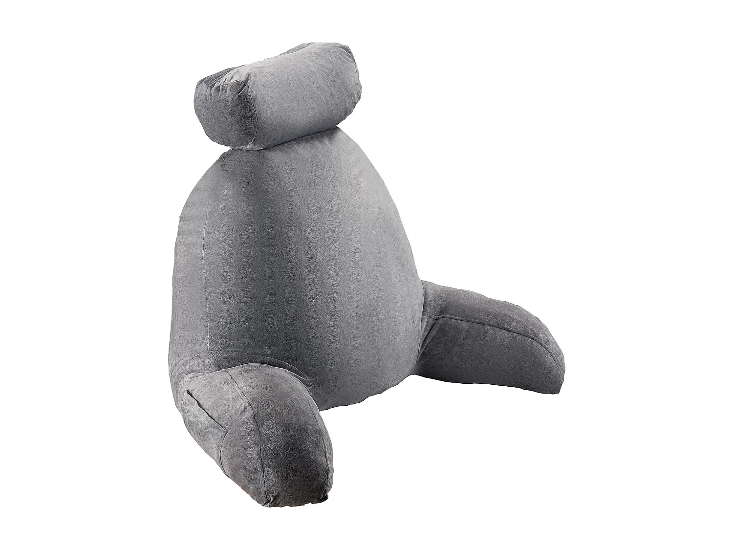 Grand Coussin de Lecture SucceBuy avec Appui-Tête Amovible, Coussin de Dossier avec 3 Poches, Housse en Velours Doux, Mousse à Mémoire de Forme Déchiquetée