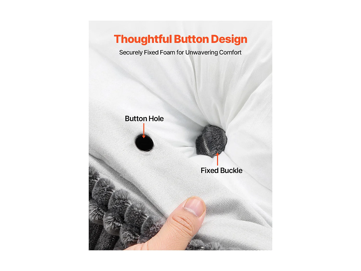 Travesseiro de Leitura SucceBuy com Bolsos Laterais e Apoios-Cabeça, Travesseiro de Cabeceira, Travesseiro em Flanela Lavável, Apoio Confortável para Ler