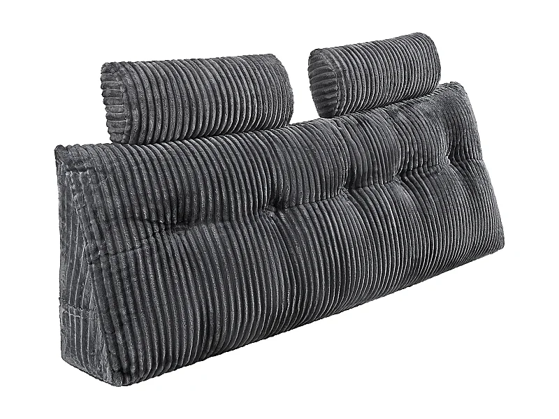 Travesseiro de Leitura SucceBuy com Bolsos Laterais e Apoios-Cabeça, Travesseiro de Cabeceira, Travesseiro em Flanela Lavável, Apoio Confortável para Ler