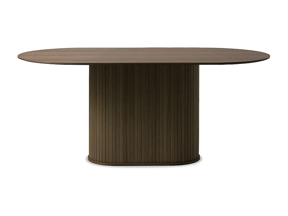 Table à manger ovale 180 cm - Bois foncé - ALBA