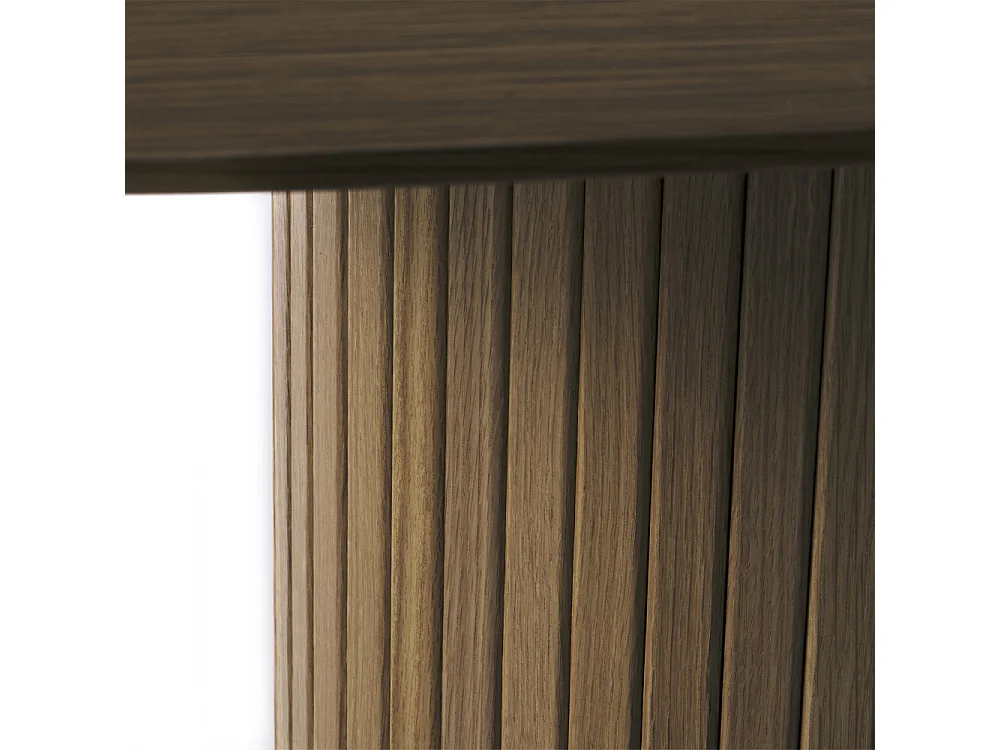 Table à manger ovale 180 cm - Bois foncé - ALBA