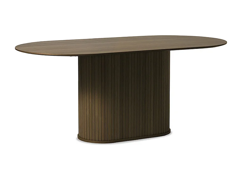 Table à manger ovale 180 cm - Bois foncé - ALBA