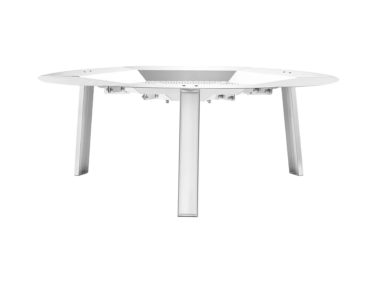 Diffuseur de Chaleur SucceBuy pour Brasero, 68.5x25.4 cm Protection Ronde pour Feu de Camp en Acier Inoxydable 304, Couvercle de Brûleur Amovible