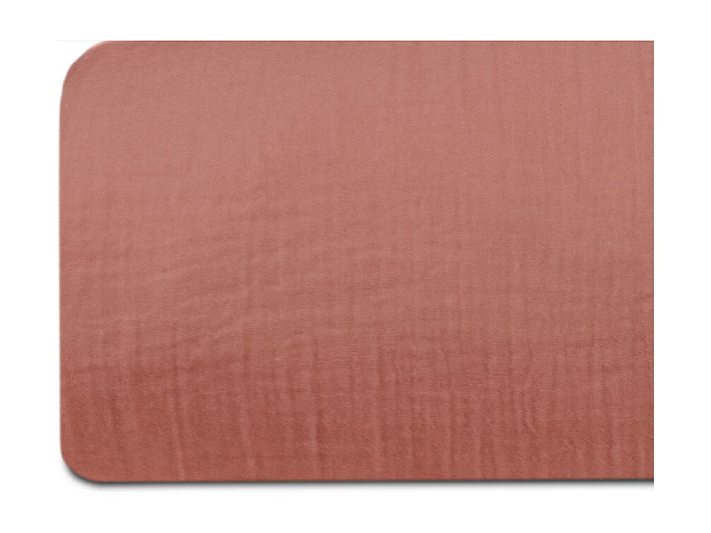 Drap-housse gaze de coton teracotta 90x190 cm