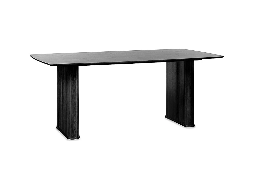 Table à manger 190 cm - Bois noir - ALBA