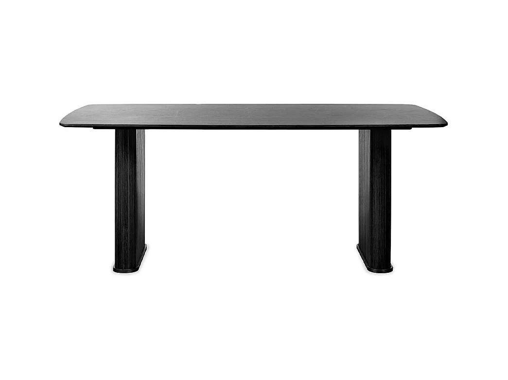 Table à manger 190 cm - Bois noir - ALBA