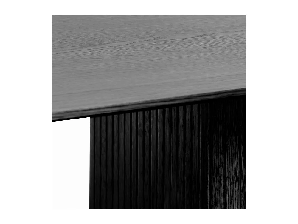 Table à manger 190 cm - Bois noir - ALBA
