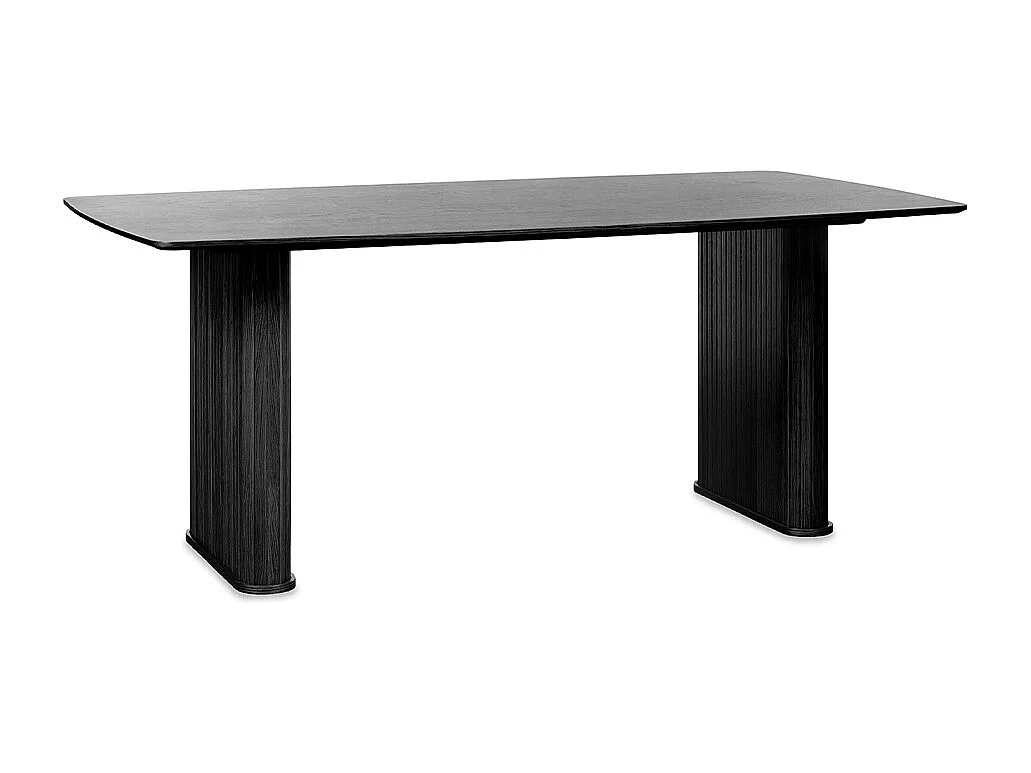 Table à manger 190 cm - Bois noir - ALBA