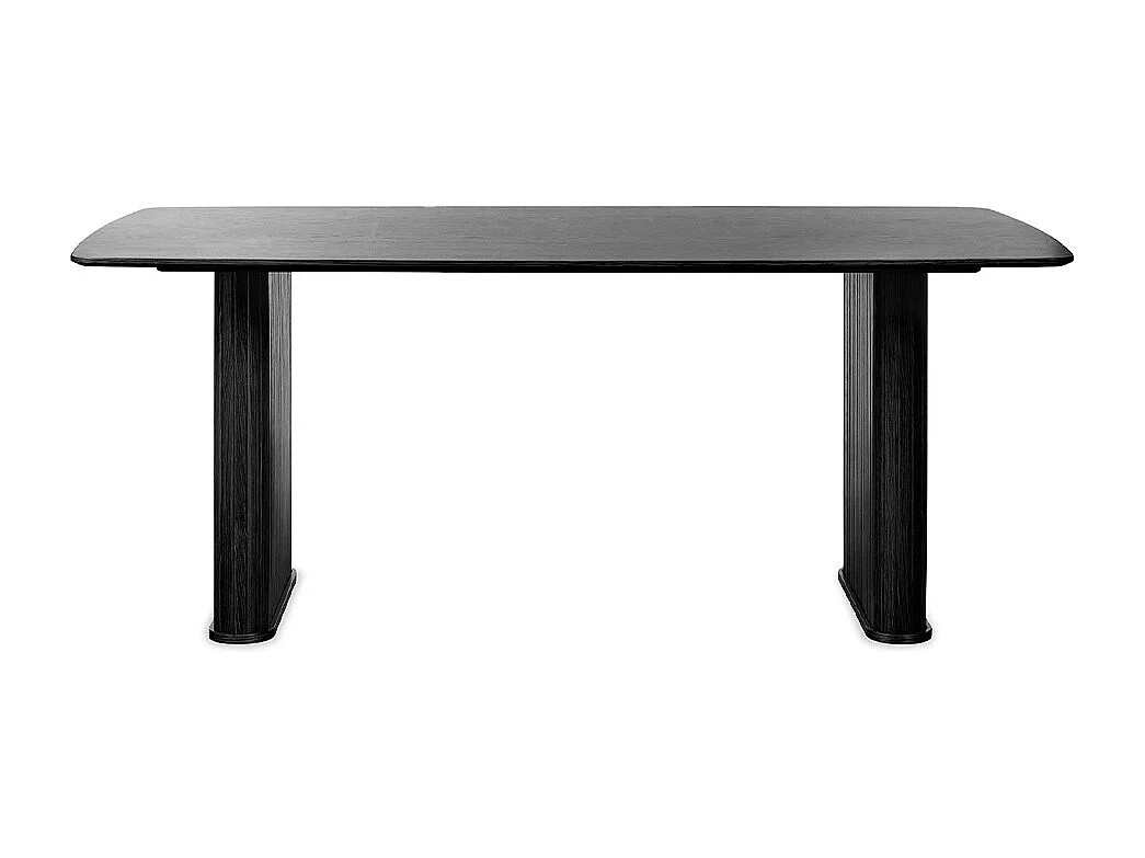 Table à manger 190 cm - Bois noir - ALBA