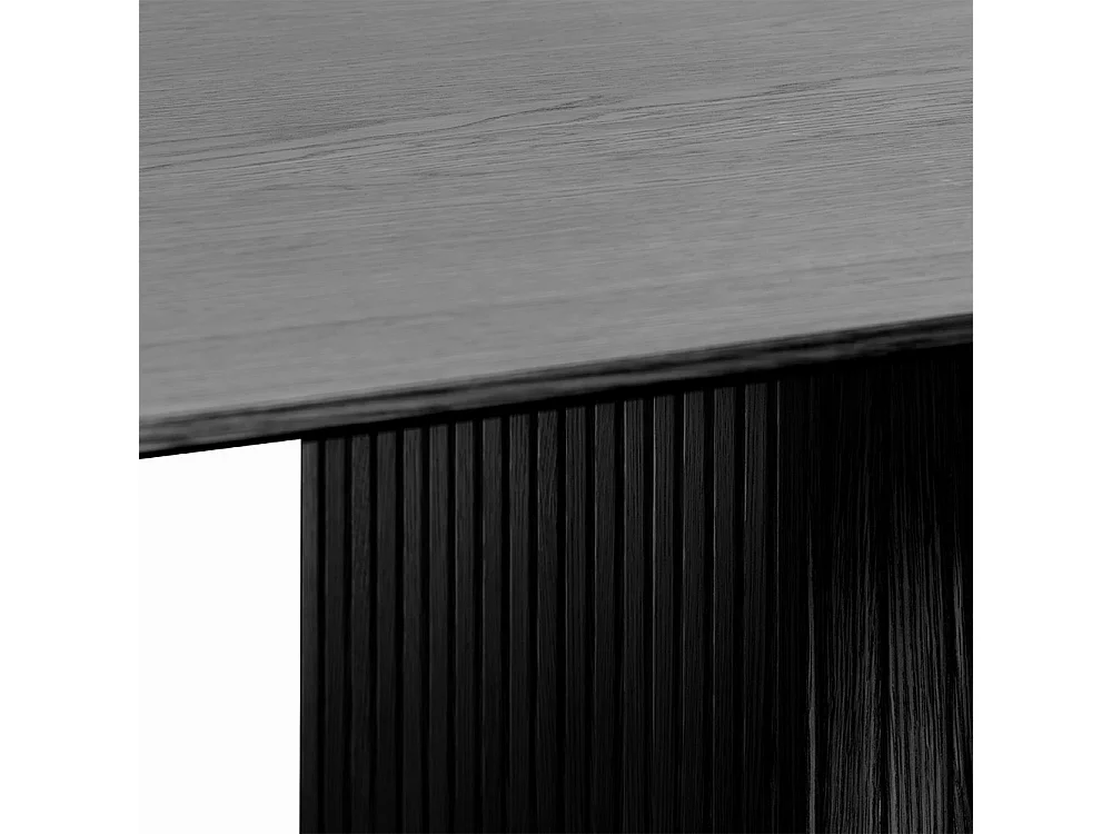 Table à manger 190 cm - Bois noir - ALBA