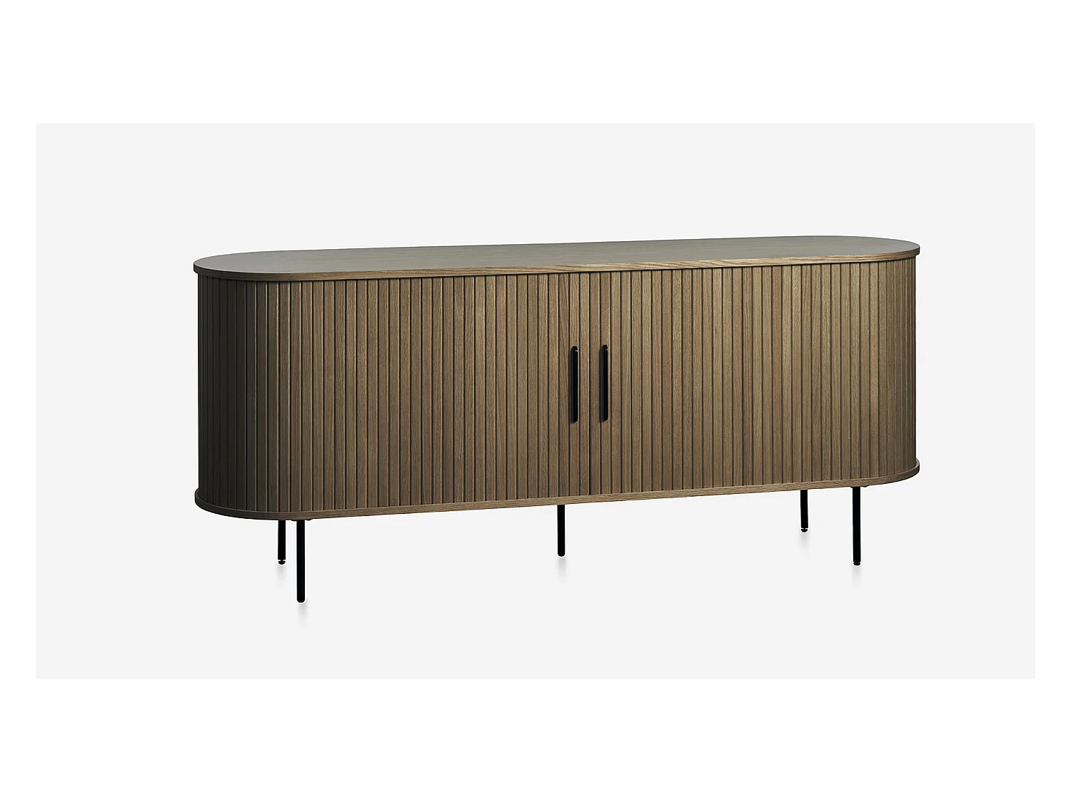 Buffet 2 portes 180 cm - Bois foncé - ALBA