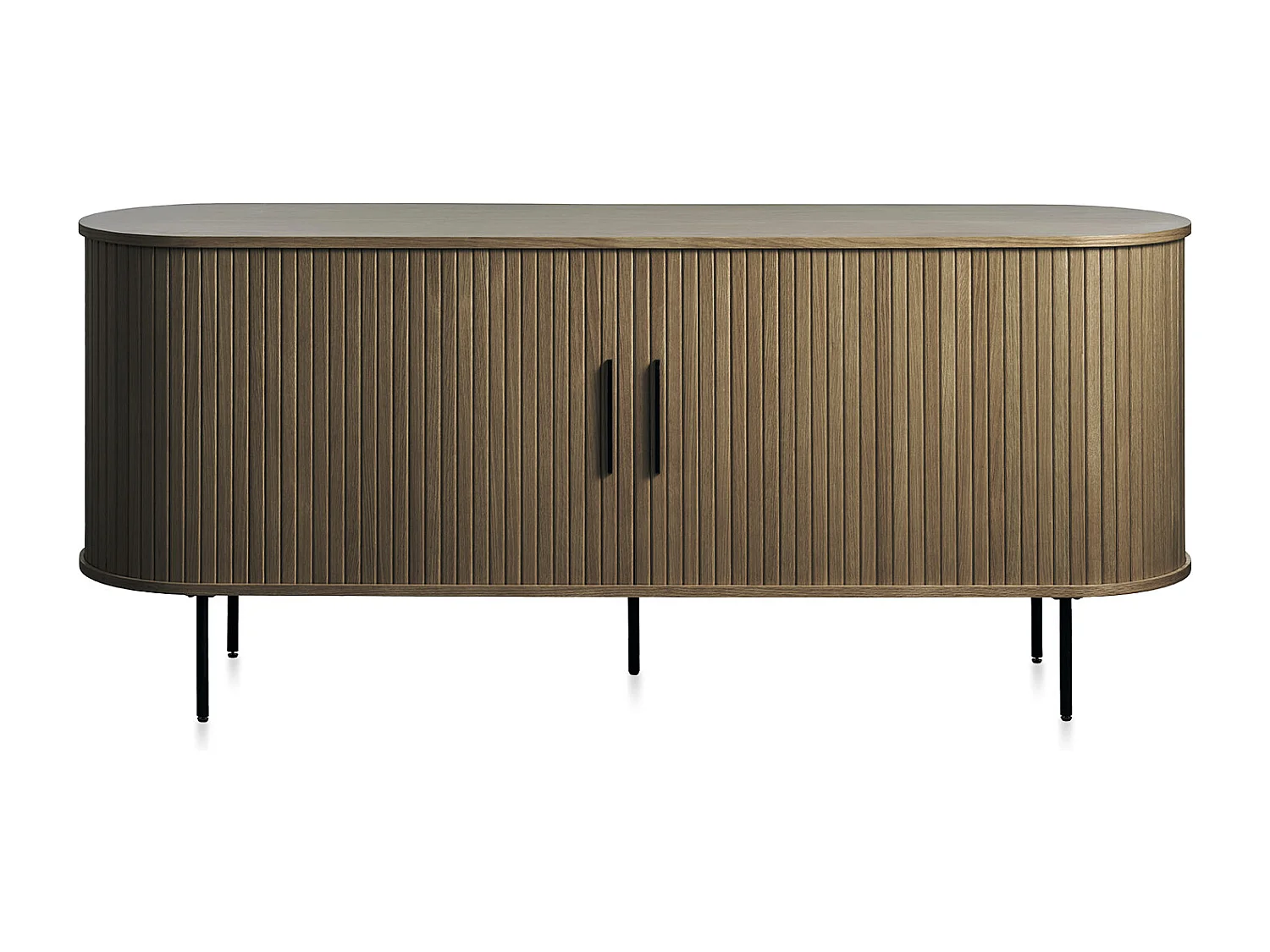 Buffet 2 portes 180 cm - Bois foncé - ALBA