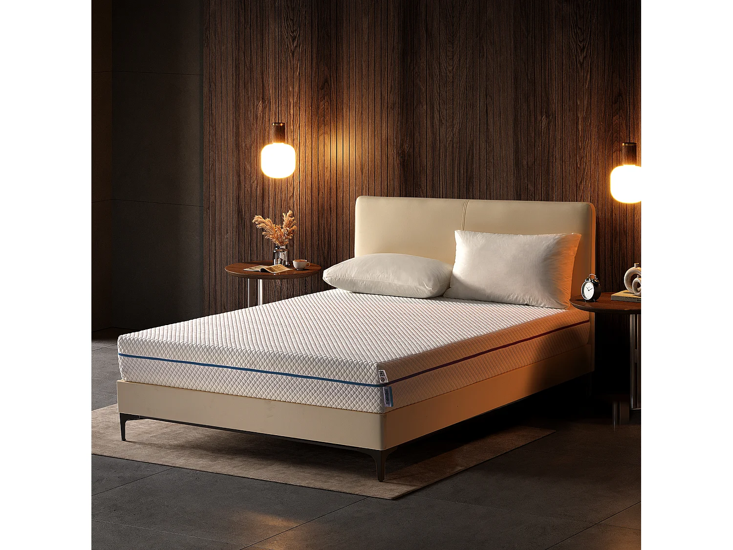 Matelas certifié Oeko-Tex® 120x200 cm, Épaisseur 20 cm, Matelas en Mousse à Mémoire de Forme, 7 Zones H3 Fermeté Moyenne, Réversible à Deux Faces Utilisables
