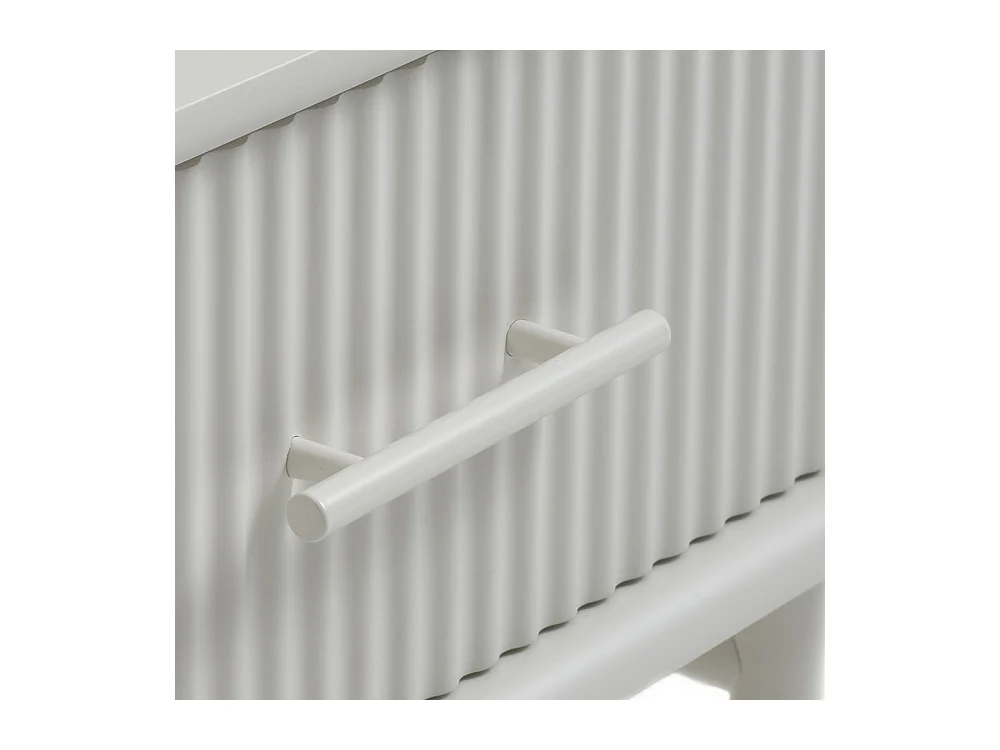 Table basse 1 tiroir 1 niche 120 cm - Bois strié - MIRANO