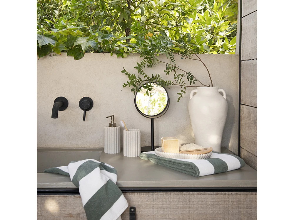 Distributeur savon resine beige LUGANO