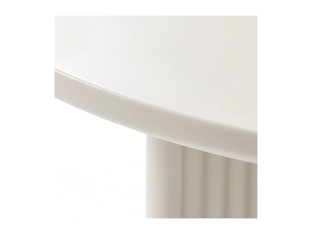 Table basse ronde ø80 cm - Bois strié - MIRANO