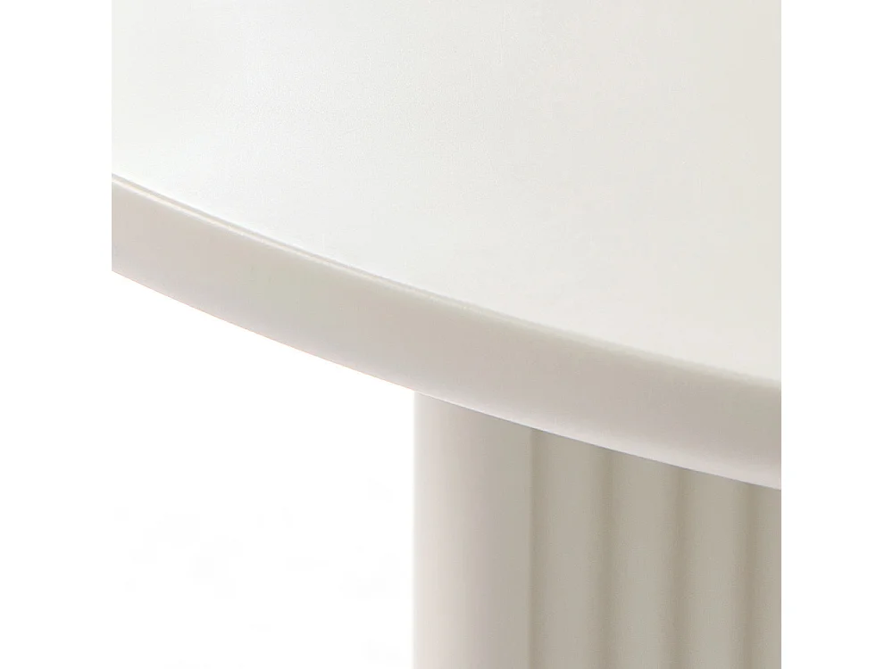 Table basse ronde ø80 cm - Bois strié - MIRANO