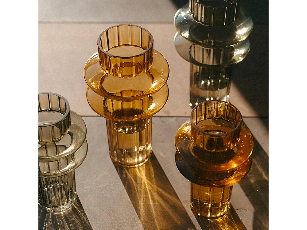 Vase verre jaune rosalia - 16,5x30 cm