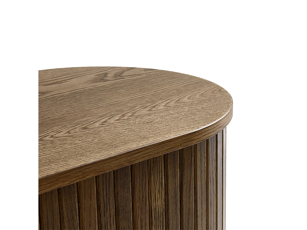 Meuble bas 2 portes 180 cm - Bois foncé - ALBA