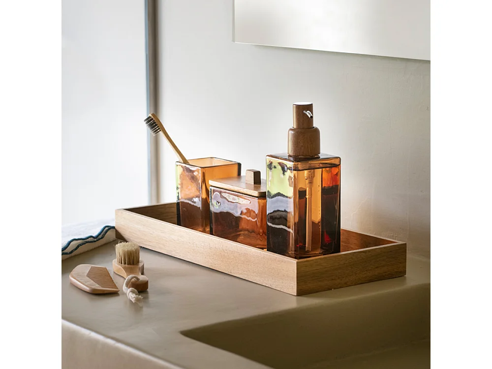 Distributeur savon verre marron COSTA