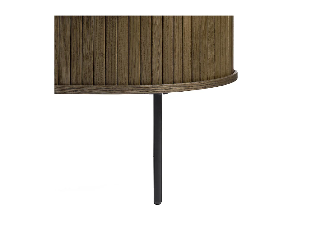 Table basse 2 portes 120 cm - Bois foncé - ALBA